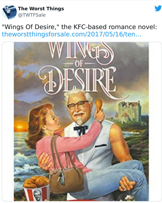 Wings of desire una novela romántica protagonizada por el coronel sanders KFC