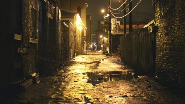 Calle desolada de noche