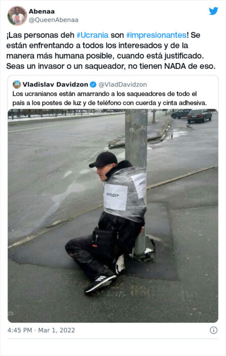 Amarrado a un poste