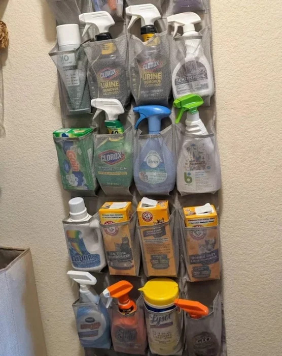 Organizador de productos de limpeza