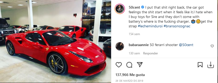 Elogio a Lamborghini por 50 cent