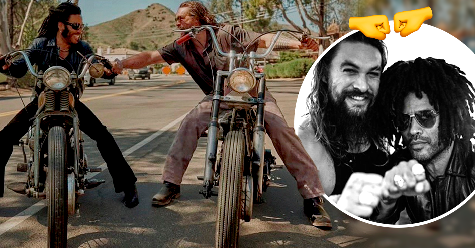 Los EX se apoyan: Lenny Kravitz sale en moto con Jason Momoa por sus pedillos con Lisa Bonet