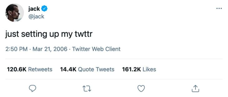 Jack Dorsey first tweet