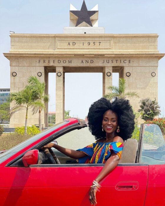 Miss Ghana disfrutando de la vida