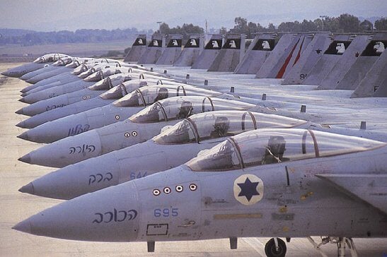 Israel aviones de combate israelíes