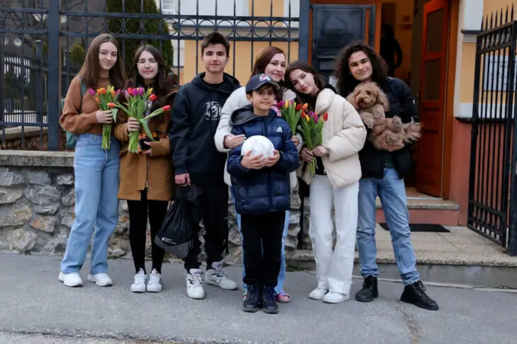 Familia reunida en Eslovaquia
