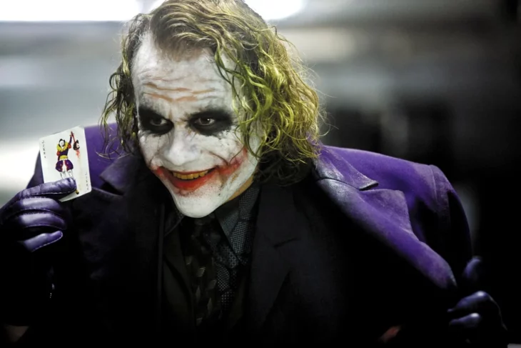 Heath Ledger como el Joker en Dark Knight
