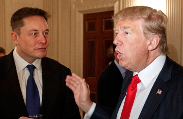 Donald Trump con Elon Musk