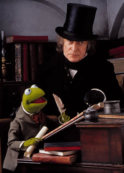 Michel Caine y la rana rene navidad con los muppets