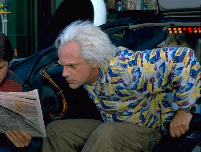 Volver al futuro 2 la camisa del Doc Brown