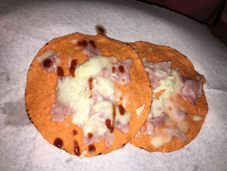 Pizza en tostada