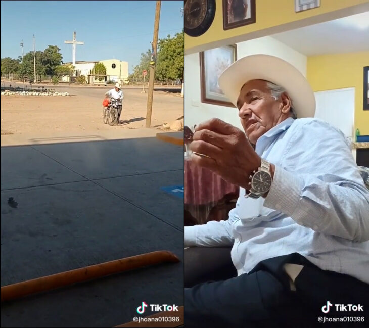 Abuelito lleva el lonche