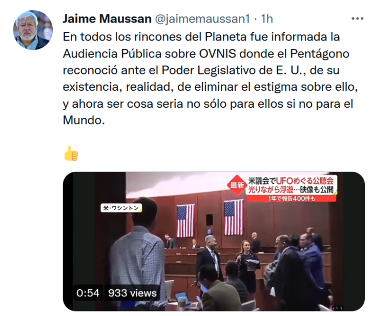 Maussan Habla sobre revelaciones del Congreso esdaunidense acerca de los UAPs