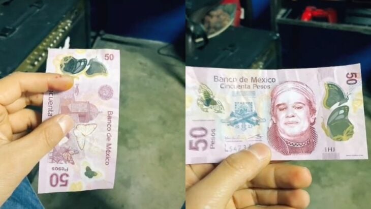 joven recibe billete falso de 50 pesos con la cara de juan gabriel video se hace viral 730x411 Lo estafaron y le pagaron con un billete falso de Juan Gabriel; le ofrecen miles por él