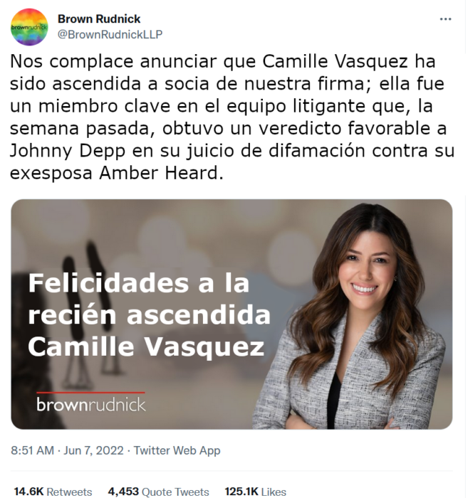 Anuncio Camille es Socia