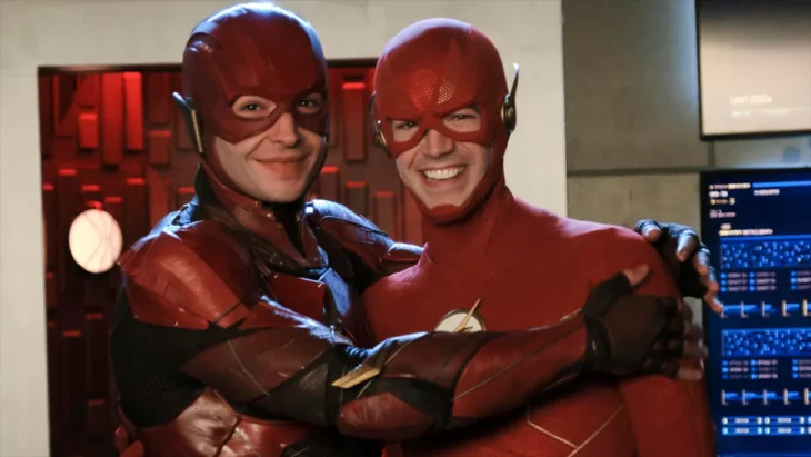 Grant Gustin y Ezra Miller