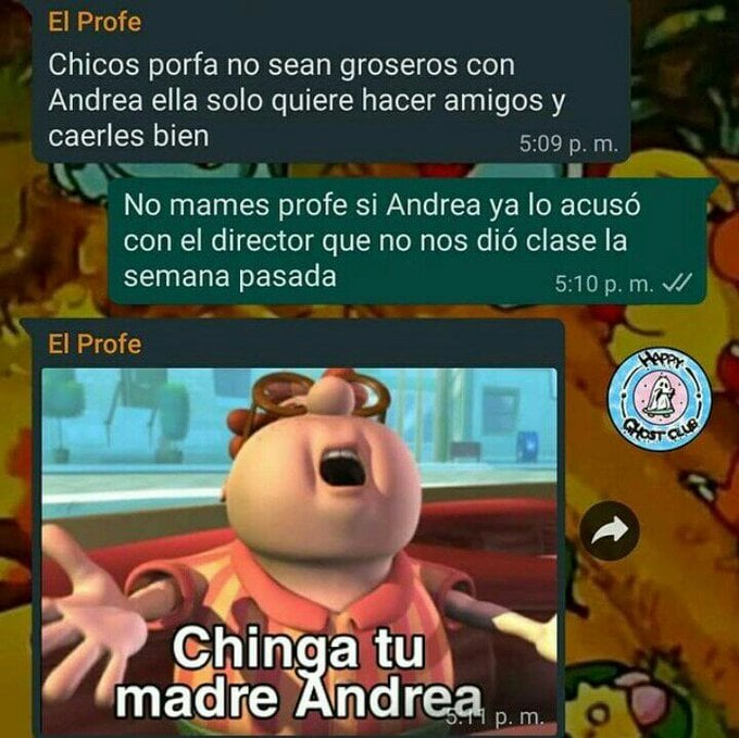 Hay un lugar en el infierno para esa Andreas