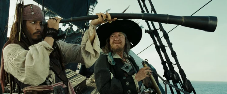 Jack Sparrow con su catalejos