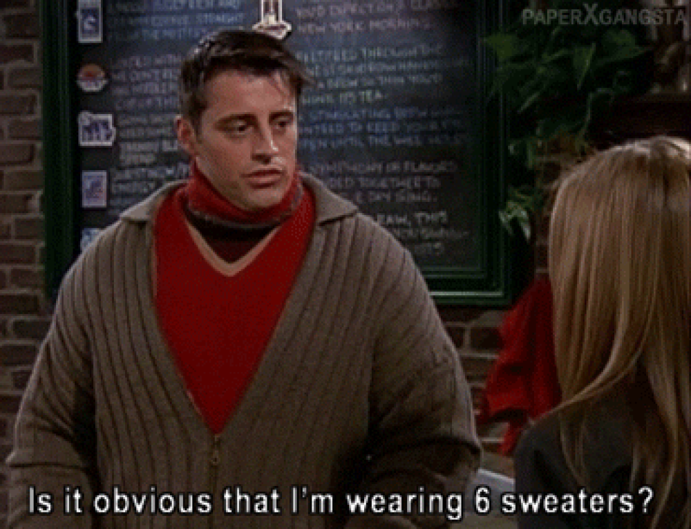 Joey de Friends 6 suéteres
