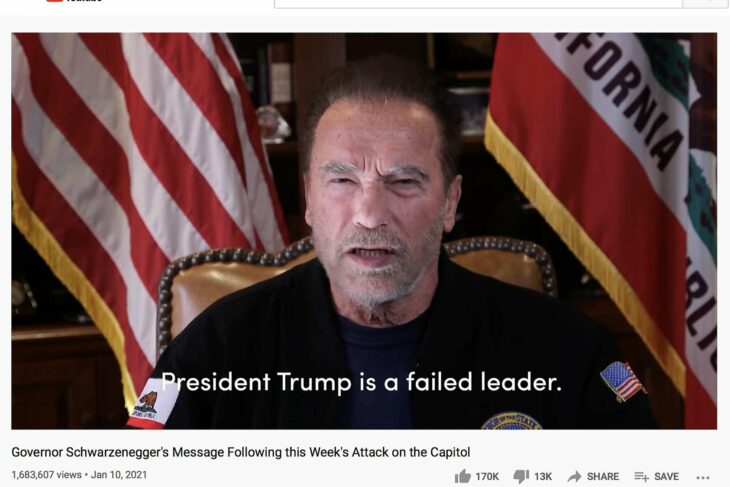 Trump es un lider fracasado Schwarzenegger