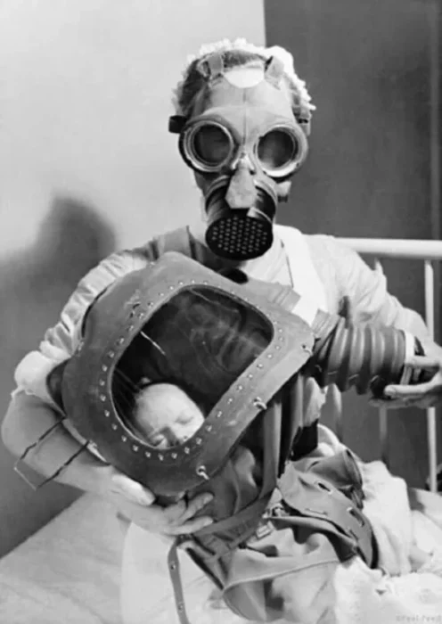 Máscara de gas para bebés