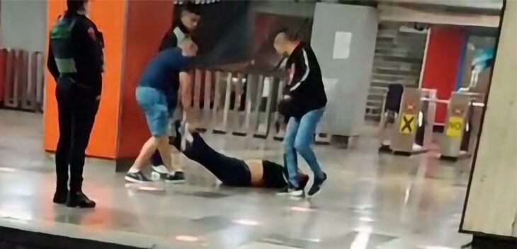 Borracho en el metro