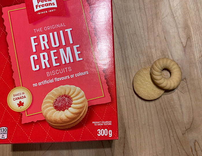 Galleta de Cream y fruta sin crema o fruta