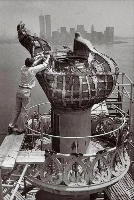 La antorcha de la estatua de la libertad