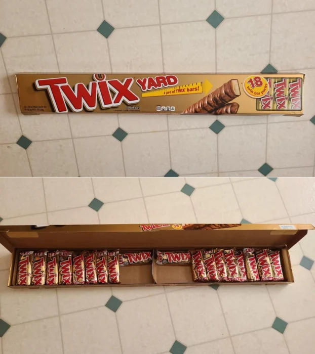 casi una yarda de Twix