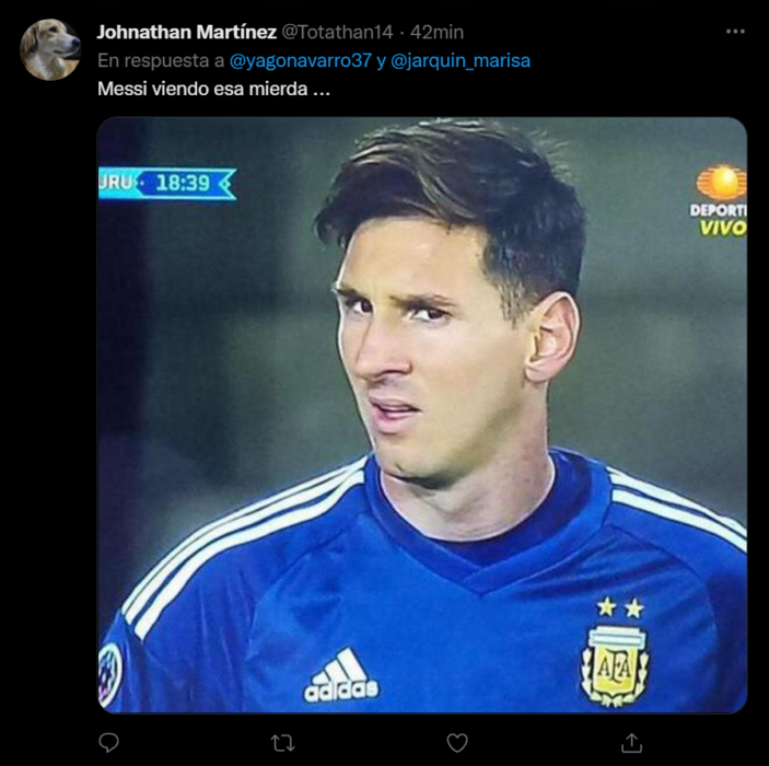 La cara de Messi