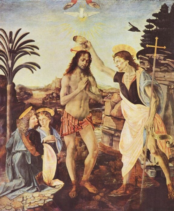 Bautismo de Jesús de Verrocchio