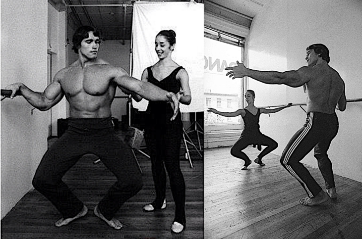 Schwarzenegger en clases de ballet