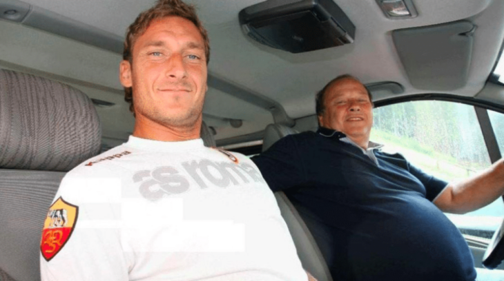 Francesco Totti y su padre