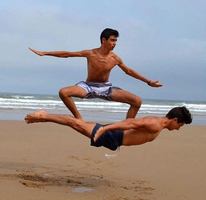 Surfeando con los amigos