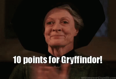 McGonagall 10 puntos para griffyndor aplaudiendo
