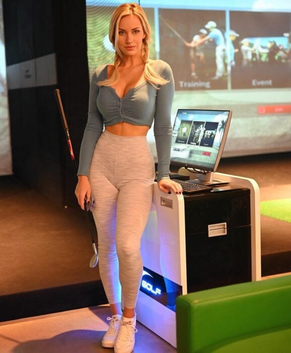 Paige Spiranac golf simulator