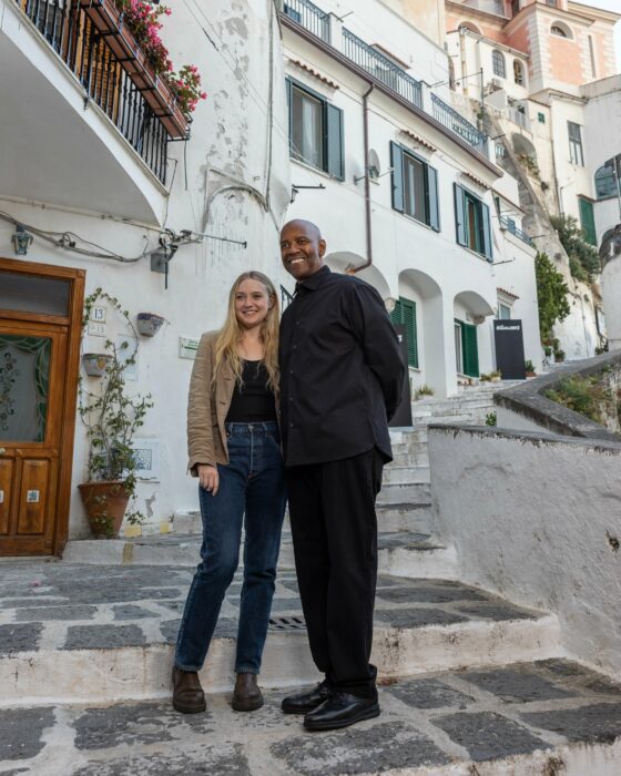 Dakota Fanning y Denzel Washington