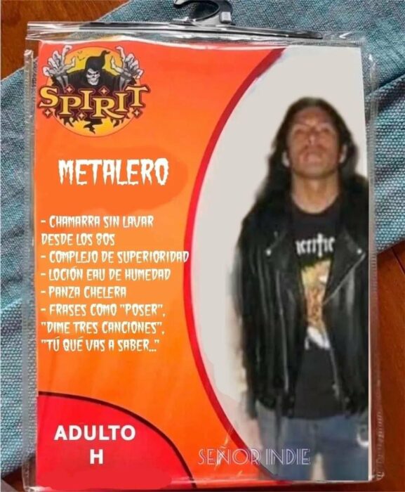 disfraz metalero