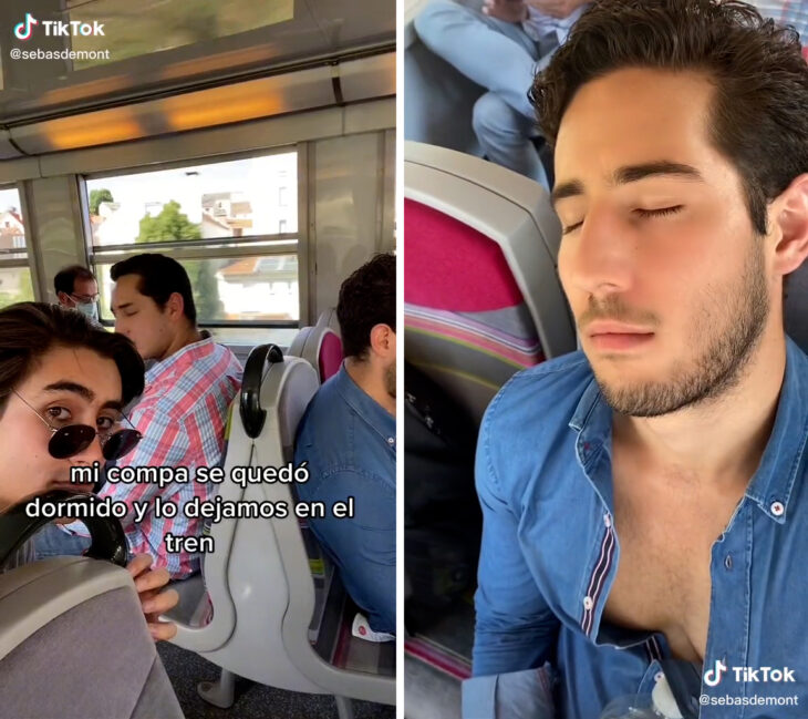 Dejaron a su amigo dormido en el tren