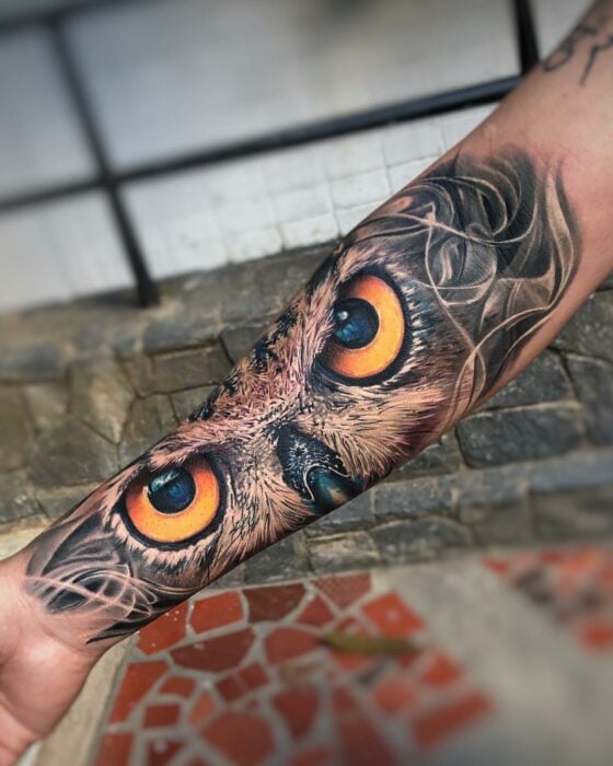 tatuaje de los Ojos de un búho