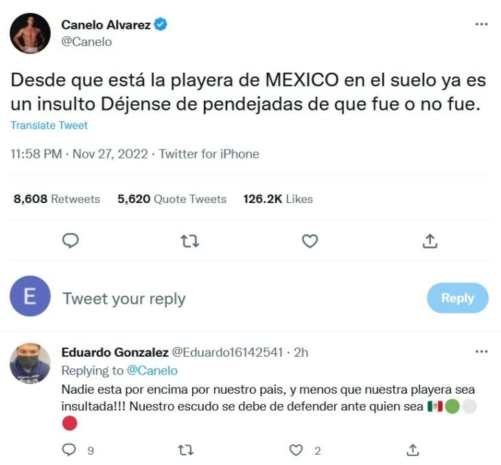 Reclamo de Canelo Álvarez en redes sociales diciendo que no hay controversia que fue una completa falta de respeto por parte de Lionel Messi