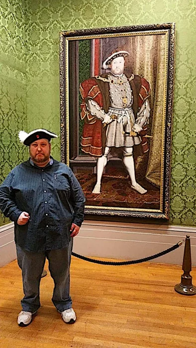 Reproducción del retrato de Enrique VIII joven y su descendiente perdido