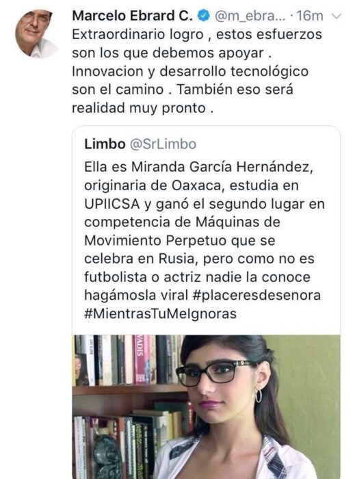 Marcelo Ebrad confunde a Mia Khalifa con estudiante