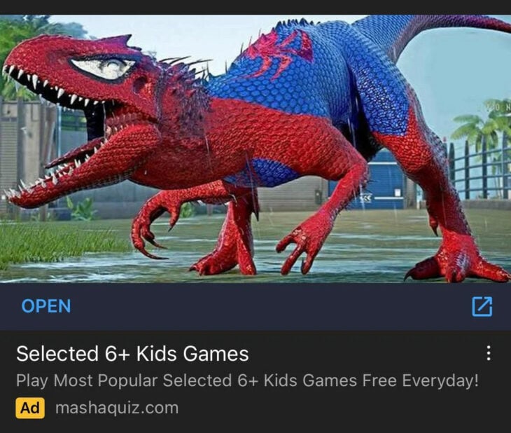 masakids anuncia un juego para niños que es una mezcla entre spider-man y un tiranosaurio