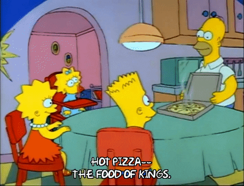 Homero Simpson comida de reyes