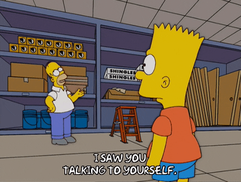 Homero hablando solo