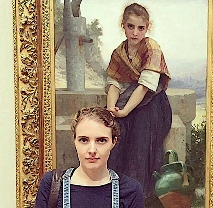 La jarra rota de William-Adolphe Bouguereau y la descendiente de la chica