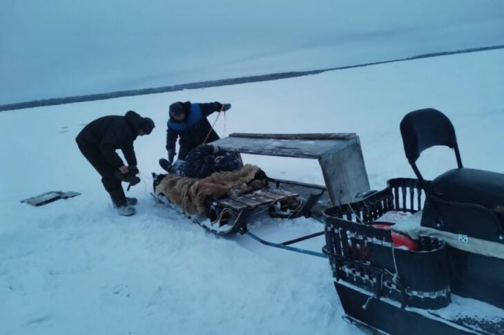 Hombre con derrame cerebral rescatado en la nieve