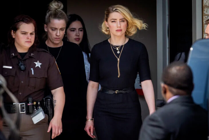 Amber Heard fuera de los tribunales