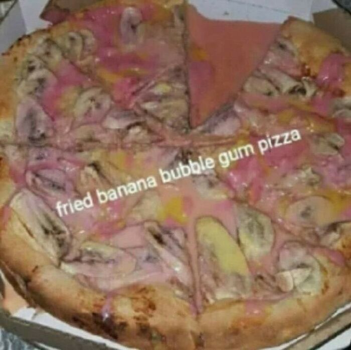 Pizza de chicle de plátana